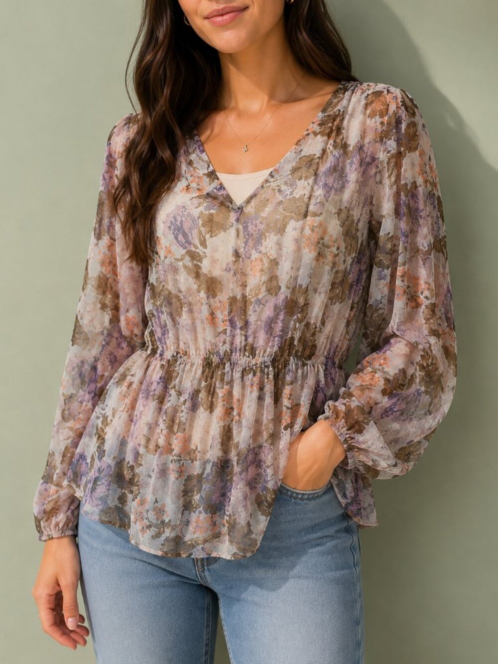 Sheer Floral Blouse Rebecca Taylor 2